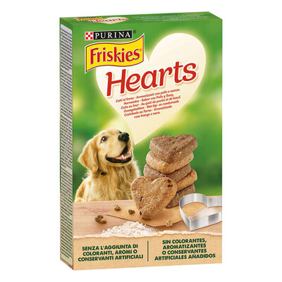 Friskies Hearts Snack per cani aromatizzati con pollo e manzo 320 gr