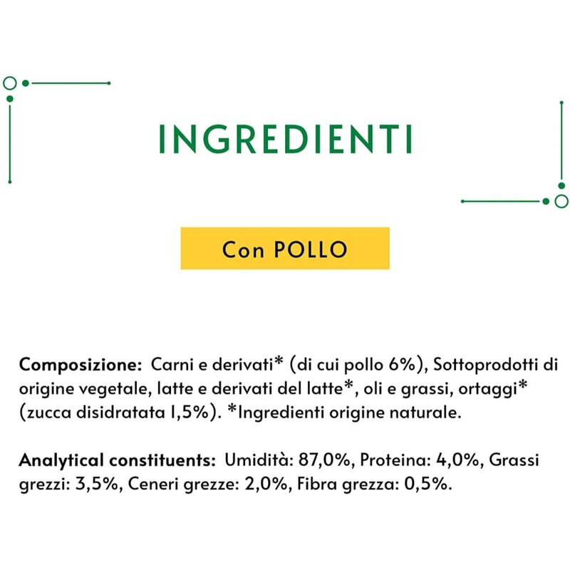 Gourmet Nature's Creations Snack per gatti Exquisite Puree Pollo e Zucca 5 x 10 gr