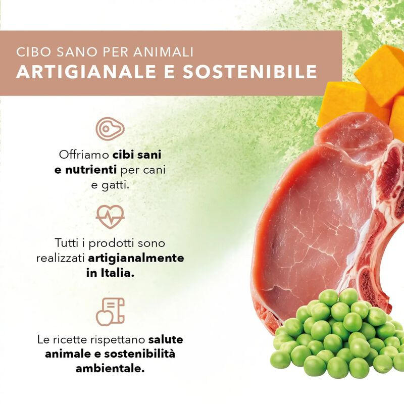 Tasty Pet Polpette in Salsa per cani con Maiale, Zucca e Piselli 400 gr