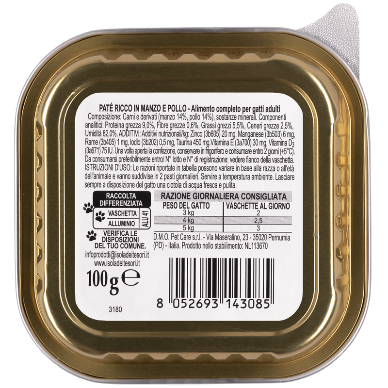 Nauralpet Cat Paté ricco in Pollo e manzo 100 gr