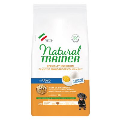 Natural Trainer Dog Adult Mini Sensitive Gluten Free con Uovo 2 kg