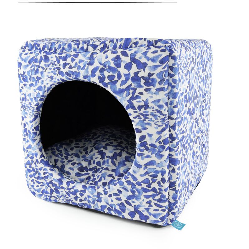 Leo Pet Cuccia Cubo Blue Petals 40x40x40 cm