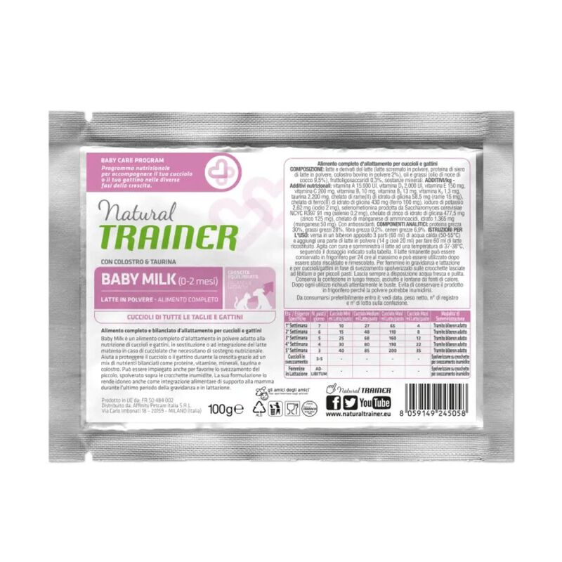 Natural Trainer Baby Milk per cuccioli e gattini 100 gr