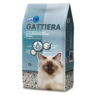 Petup Gattiera agglomerante micro con Carboni attivi 15 lt