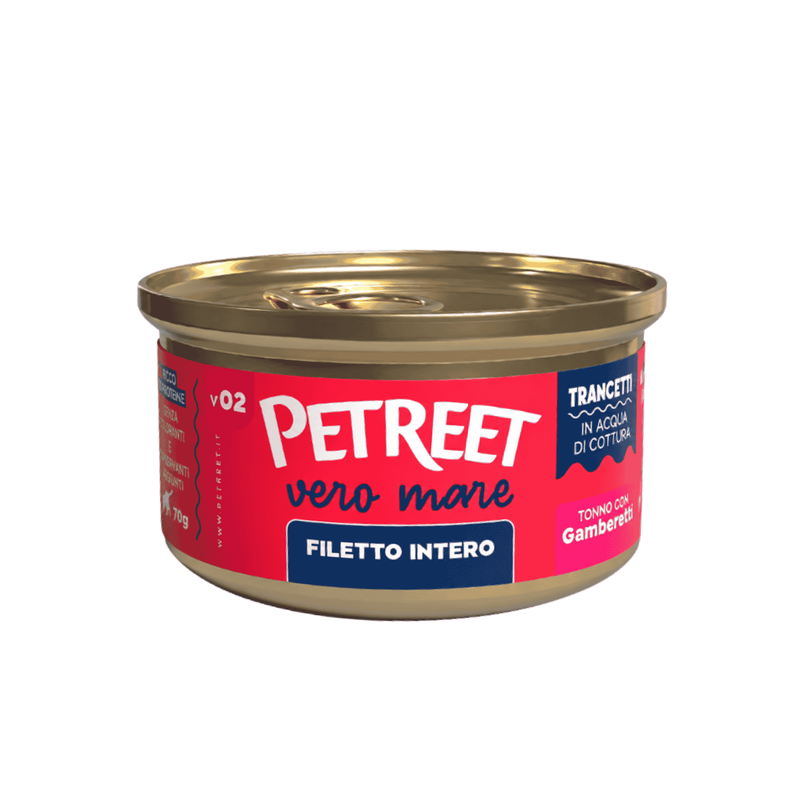Petreet Vero Mare Trancetti per gatti Tonno e Gamberetti 70 gr