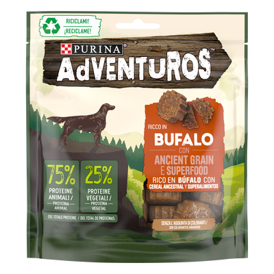 Adventuros Snack Dog Adult Ancient Grain&Superfood Bufalo 120 gr