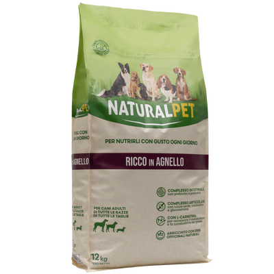Naturalpet Dog Adult All Breed Ricche in Agnello 12 kg