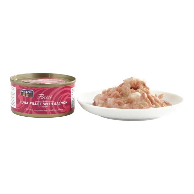 Fish4Cats Finest Cibo Umido per gatti Tonno e Salmone 70 gr