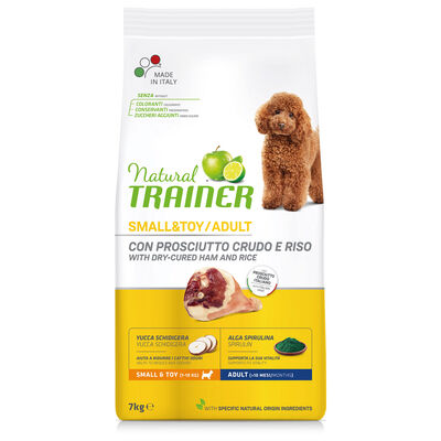 Natural Trainer Dog Adult Small and Toy con Prosciutto Crudo 7 kg