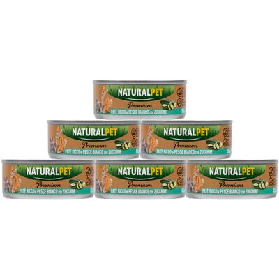 Naturalpet Premium Cat pat&eacute; al pesce bianco con zucchine 85gr