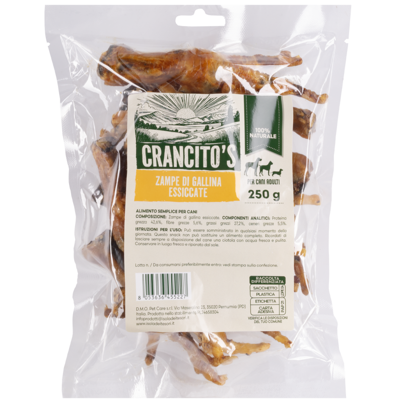 Crancito's Dog Adult Zampe di gallina essiccate 250gr