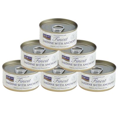 Fish4Cats Finest Cibo Umido per gatti Sardine e acciughe 70 gr