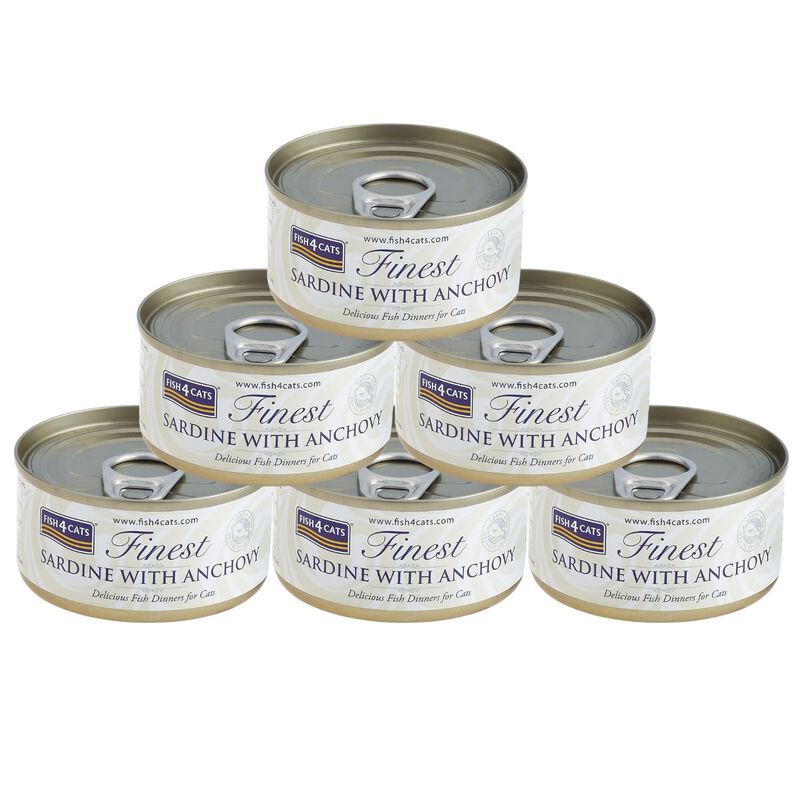 Fish4Cats Finest Cibo Umido per gatti Sardine e acciughe 70 gr