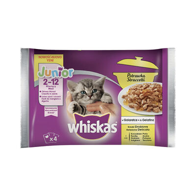 Whiskas Cat Junior Selezione Delicata in Gelatina 4 pz x 85 gr