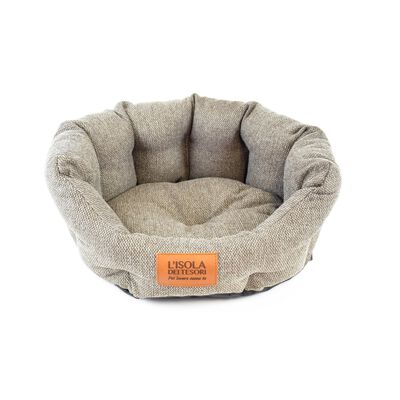 L'Isola dei Tesori Cuccia Softy Premium ovale Beige 45 cm