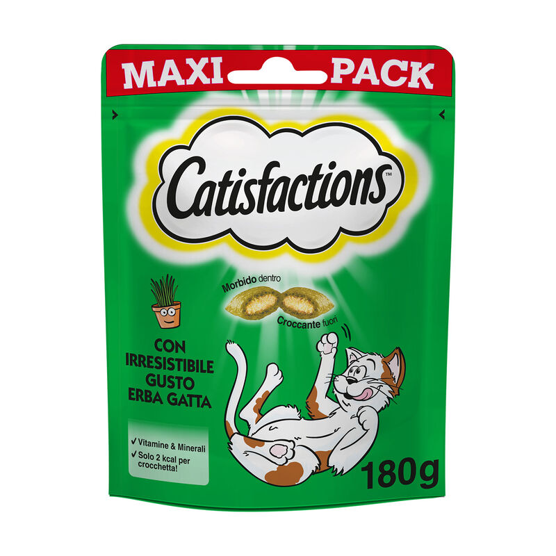 Catisfaction Snack Erba Gatta 180 gr - Gustoso snack per gatti