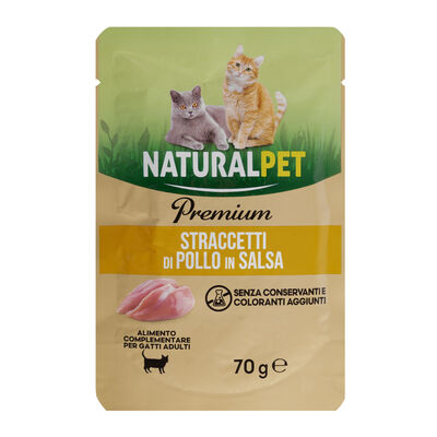Naturalpet Premium Cat Adult Straccetti di Pollo 70g