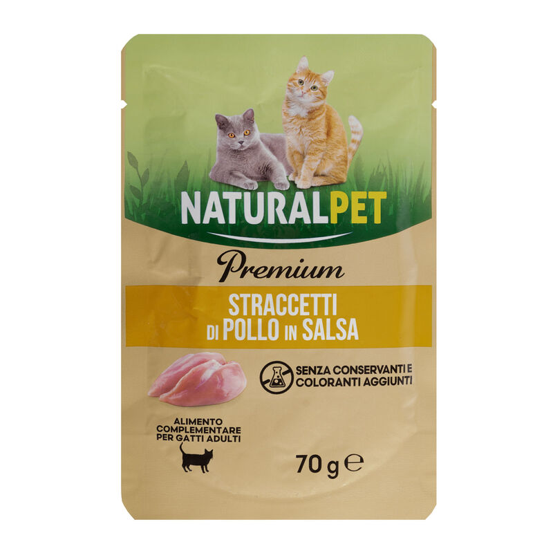 Naturalpet Premium Cat Adult Straccetti di Pollo 70g