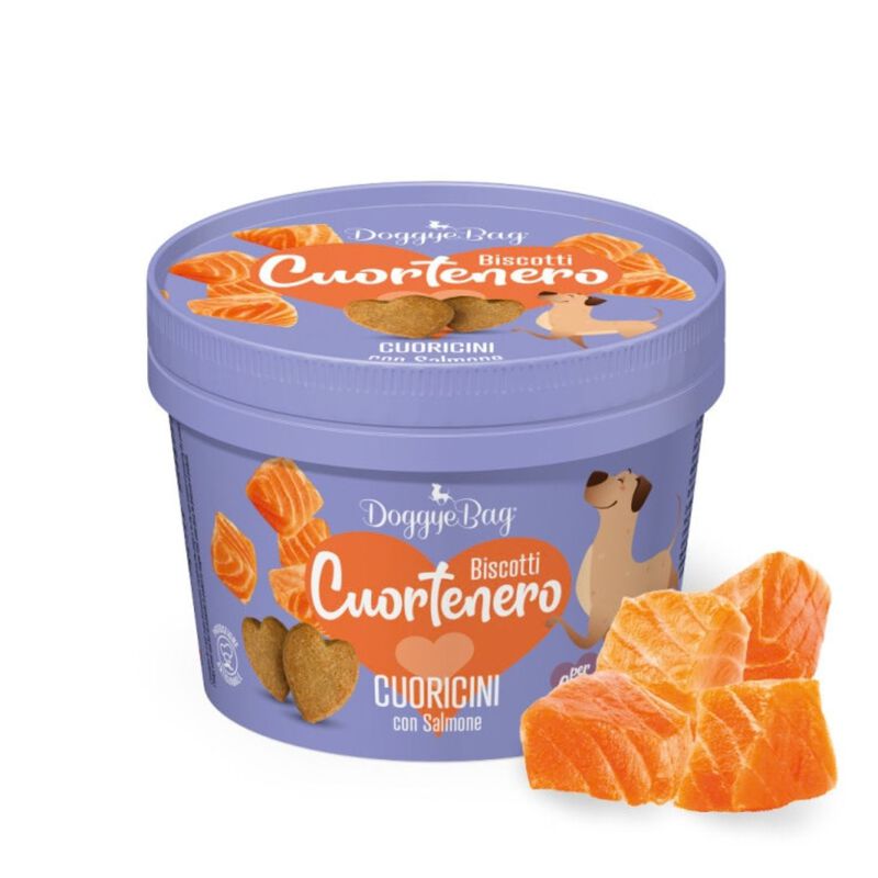 Doggyebag Cuortenero Cuoricini con Salmone 150 gr
