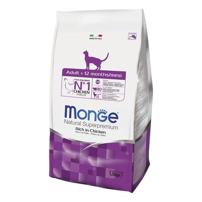 Monge Natural Superpremium Cat Adult Ricco in Pollo 1,5 kg