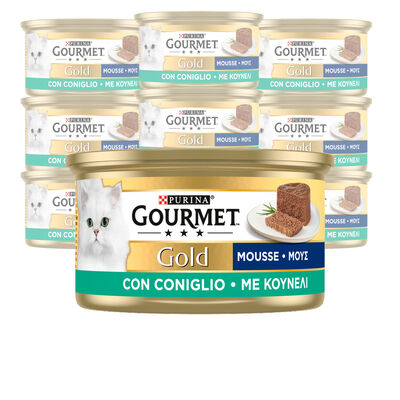 Gourmet Gold Cat Adult  Mousse con Coniglio 85 gr