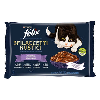 Felix Sfilaccetti Rustici Mix Selection Manzo Pollo Tonno Salmone 12x80gr