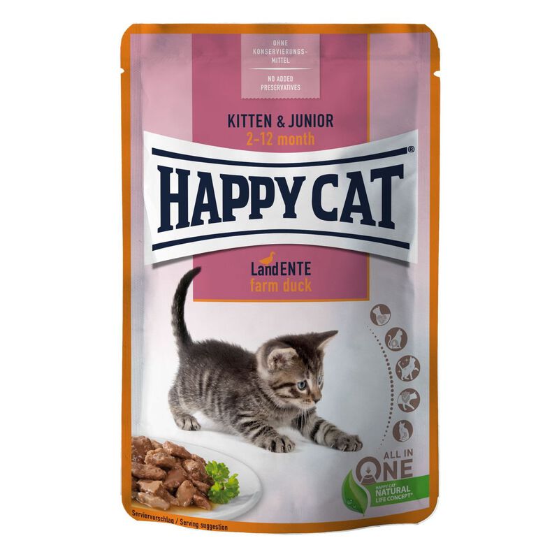 Happy Cat Young Kitten & Junior Anatra 85 gr