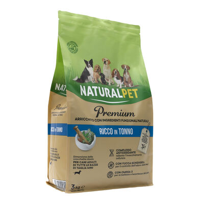 Naturalpet Premium Dog Adult Mini ricco in Tonno 3 kg 