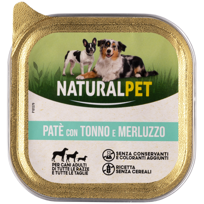 Naturalpet Dog Adult Paté con Tonno e merluzzo 150gr