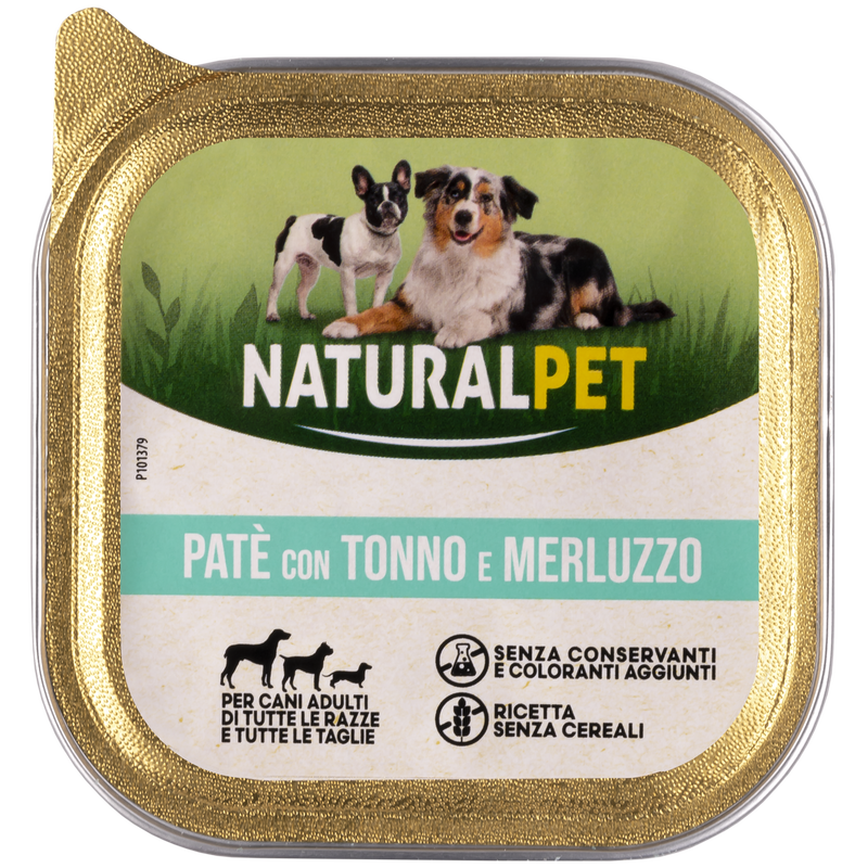 Naturalpet Dog Adult Paté con Tonno e merluzzo 150gr
