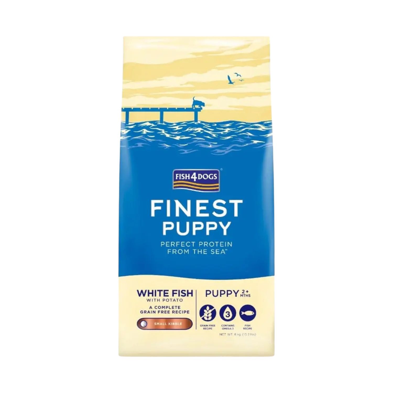 Fish4dogs Finest Dog Puppy Small Pesce Bianco 6 kg | L'Isola dei
