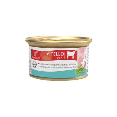 Aequilibriavet Cat Vitello 85g - Alimento completo per gatti adulti con carne di vitello