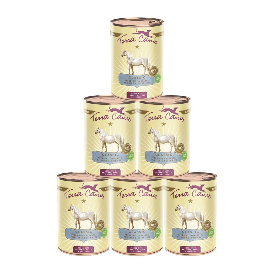 Terra Canis Dog Classic Cavallo con Amaranto, Pesca e Barbabietola 400 gr
