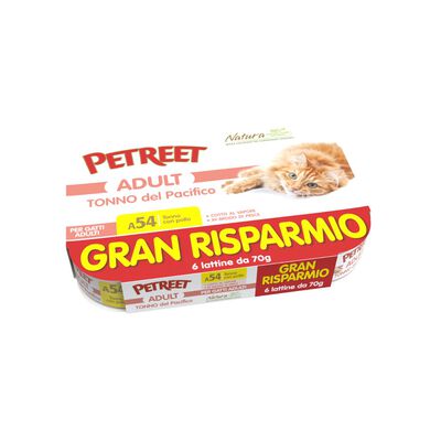 Petreet Cat Tonno del pacifico Tonno con pollo 6x70 gr