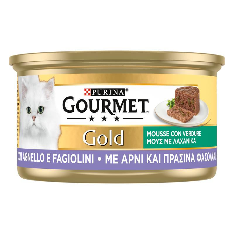Gourmet Gold Cat Adult Mousse con Agnello e squisiti Fagiolini 85 gr