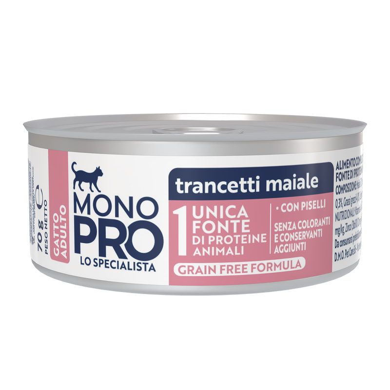 Monopro Cat Adult Trancetti maiale con piselli 70gr