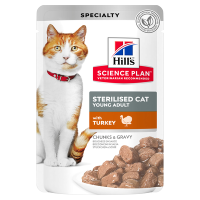 Hill's Science Plan Cat Young Adult Sterilised con Tacchino Bustina 85 gr