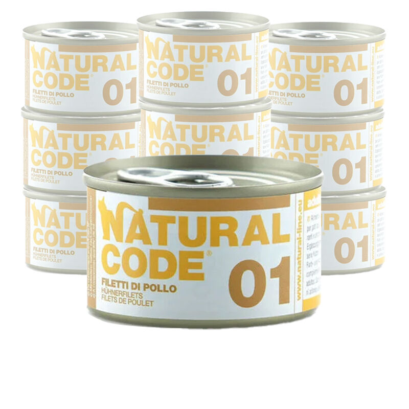 Natural Code Cat Filetti di Pollo lattina 85g n.01