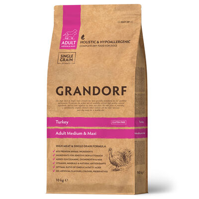 Grandorf Dog Adult Medium/Maxi Tacchino 10Kg