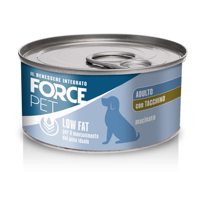 Forcepet Dog Adult Low Fat macinato con tacchino 150gr