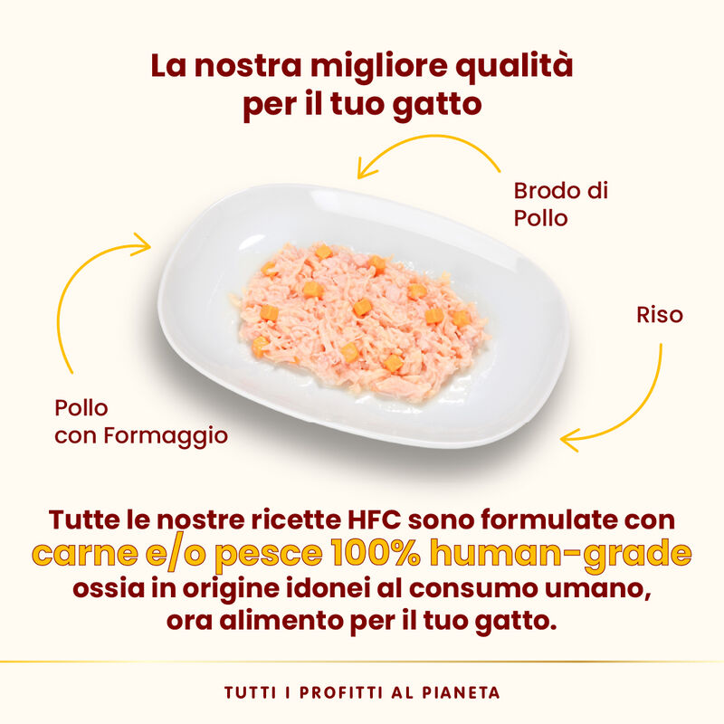 Almo Nature HFC Natural Cat Pollo con Formaggio 70 gr