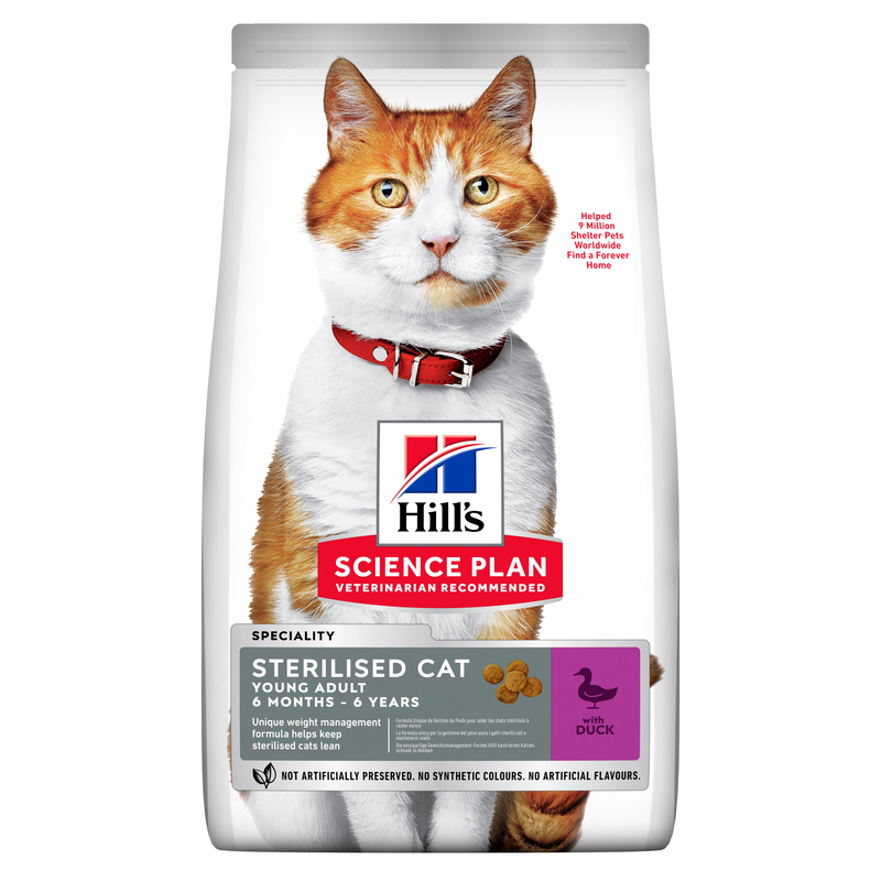 Hill's Science Plan Cat Young Adult Sterilised con Anatra 7 kg