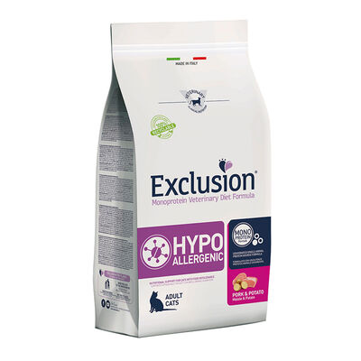 Exclusion Monoprotein Veterinary Diet Cat Hypoallergenic Maiale e Patate 1,5 kg