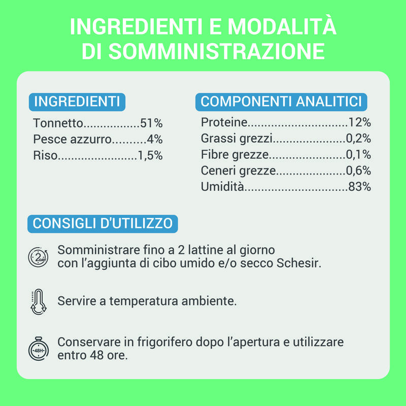 Schesir Cat Tonnetto con Pesce Azzurro in Brodo 70g Schesir Cat Tonnetto con Pesce Azzurro in Brodo 70g