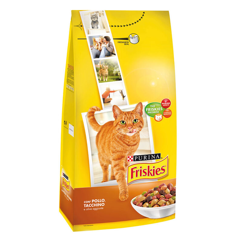 Friskies Cat Adult con un gustoso mix di Pollo e Tacchino e con Verdure 2 kg