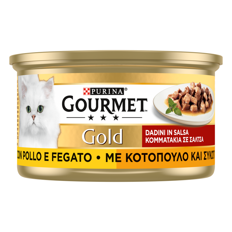 Gourmet Gold Cat Adult Dadini in Salsa con Pollo e Fegato 85 gr