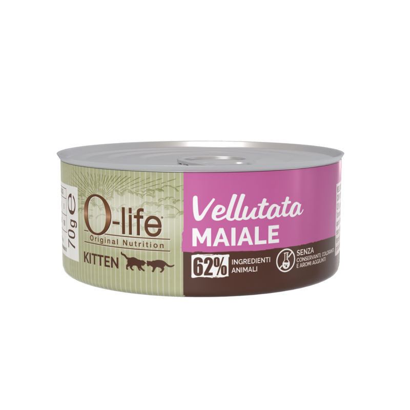 O-life Kitten Vellutata Maiale 70gr
