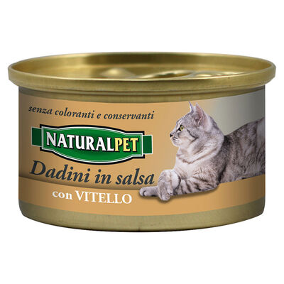Naturalpet Cat Adult Dadini con Vitello 85 gr