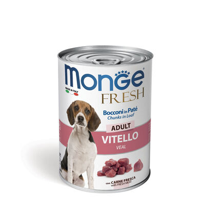Monge Fresh Dog Adult Bocconi in Paté con Vitello 400 gr