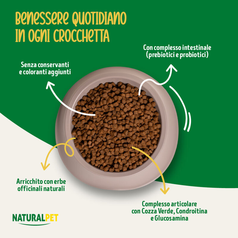 Naturalpet Cat Adult ricco in Maiale 1,5kg